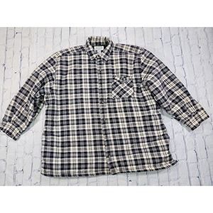 Alaska Wilderness Gear 1959 Jacket Blue Plaid Flannel Quilted VINTAGE MENS XXL